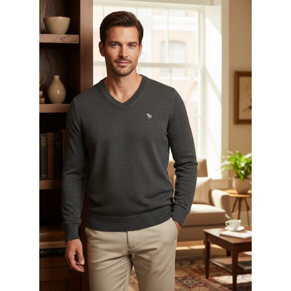 Abercrombie & Fitch Other - Abercrombie & Fitch Charcoal Gray Cashmere Blend Sweater Size S